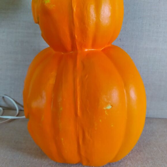 VTG 90s Paper Magic 18" Stacked Jack-O-Lantern Pumpkin Lighted Totem Halloween - Picture 5 of 12